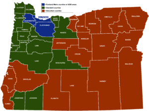 Oregon Map Minimum Wage